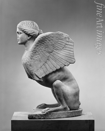 Römische Antike Kunst Klassische Skulptur - Sphinx (Römische Kopie nach griechischem Original)
