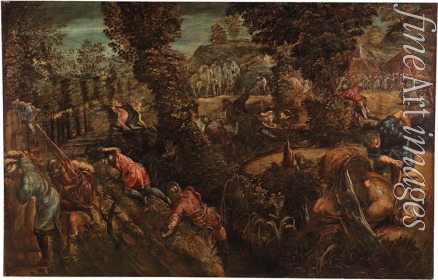 Tintoretto Jacopo - The battle between the Israelites and the Philistines