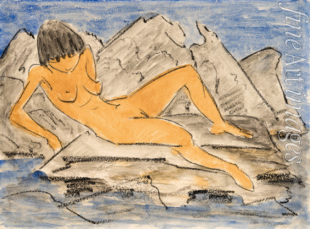 Mueller Otto - Nude woman lying on water