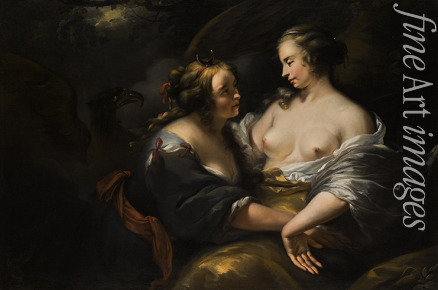 Berchem Nicolaes (Claes) Pietersz der Ältere - Nymphe Kallisto wird von Jupiter in Gestalt der Diana verführt