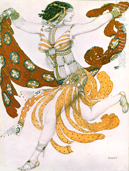 Bakst Léon - Costume design for the ballet Cleopatra by A. Arensky