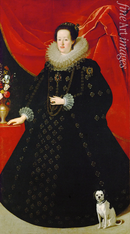 Sustermans Justus (Giusto) - Porträt von Eleonora Gonzaga (1598-1655) in schwarzem Kleid 