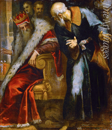 Palma il Giovane Jacopo der Jüngere - Der Prophet Nathan ermahnt König David