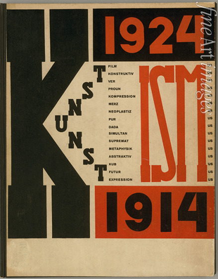 Arp Hans - Die Kunstismen. (The Isms of Art) by El Lissitzky und Hans Arp