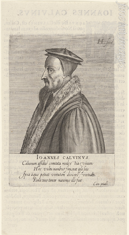 Hondius Hendrik the Elder - Portrait of John Calvin (1509-1564)