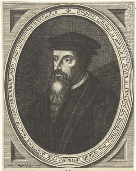 Duysend Cornelis Claesz. - Porträt von Johannes Calvin (1509-1564)