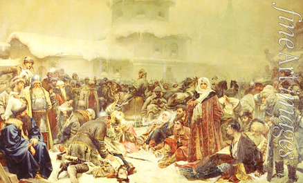 Lebedev Klavdi Vasilyevich - Martha the Mayoress at the Destruction of the Novgorod Veche
