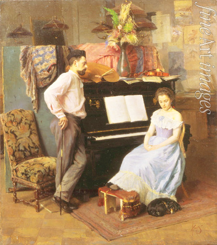Ignatiev Mikhail Ivanovich - Artist and His Bride