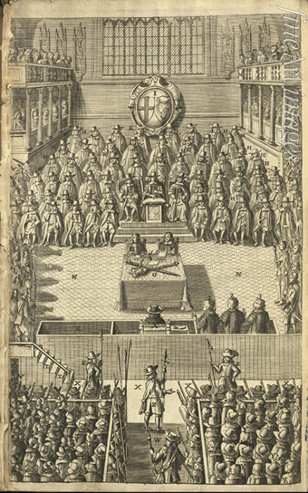 Unbekannter Künstler - Das Gerichtsverfahren gegen König Karl I. von England am 4. Januar 1649
