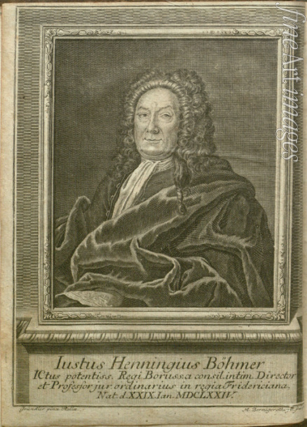 Unbekannter Künstler - Porträt von Justus Henning Böhmer (1674-1749) 