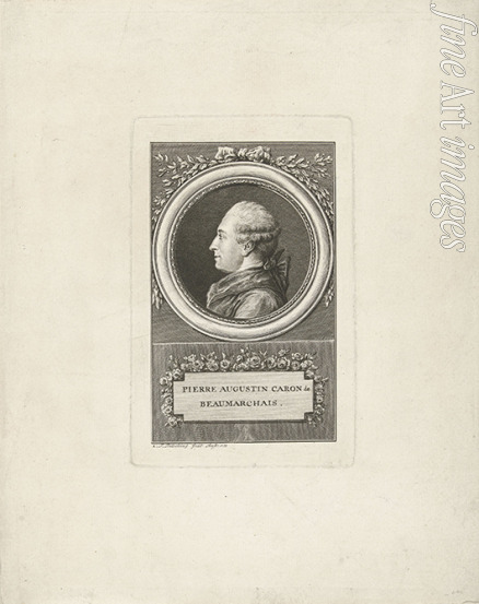 Fritzsch Christian Friedrich - Portrait of Pierre-Augustin Caron de Beaumarchais (1732-1799)