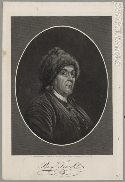 Perine George Edward - Portrait of Benjamin Franklin 