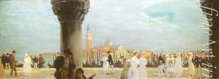 Kustodiev Boris Michaylovich - Promenade in Venice