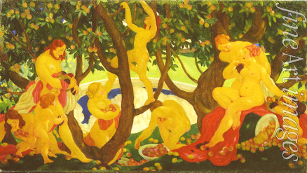 Yakovlev Valentin Alexandrovich - Gathering Apples