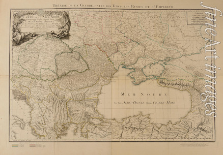Tardieu Pierre François - Karte des Schwarzen Meeres mit Darstellung des 1787 begonnenen Zweiten Russisch-Österreichischen Türkenkriegs