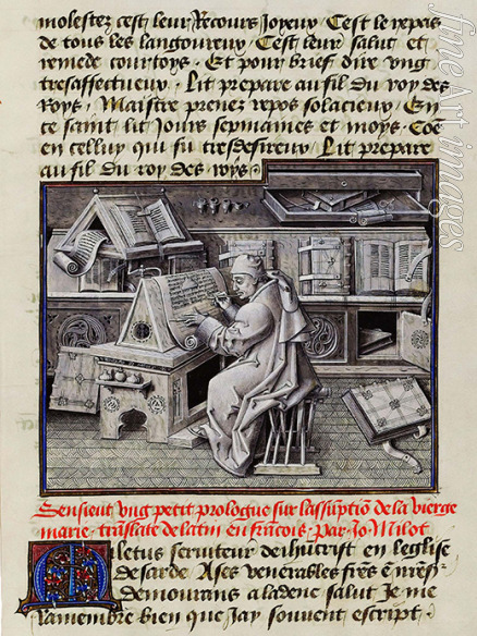 Tavernier Jean - Burgundian scribe (Portrait of Jean Miélot, secretary, author and translator of Philip the Good, Duke of Burgundy)