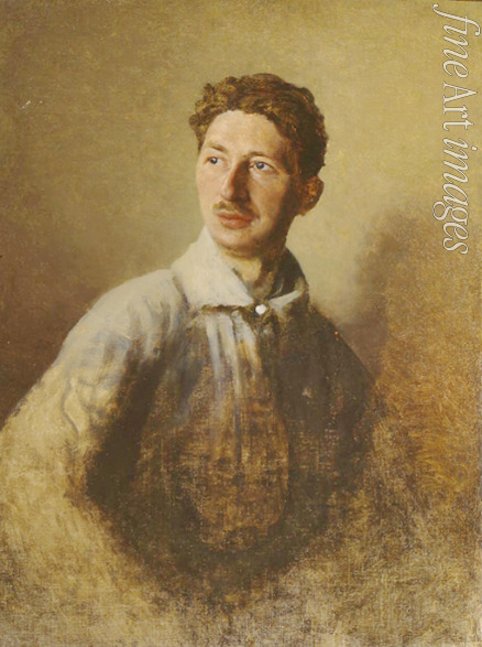 Parchomenko Iwan Kirillowitsch - Porträt von Dichter Sergei Mitrofanowitsch Gorodezki (1884-1967)