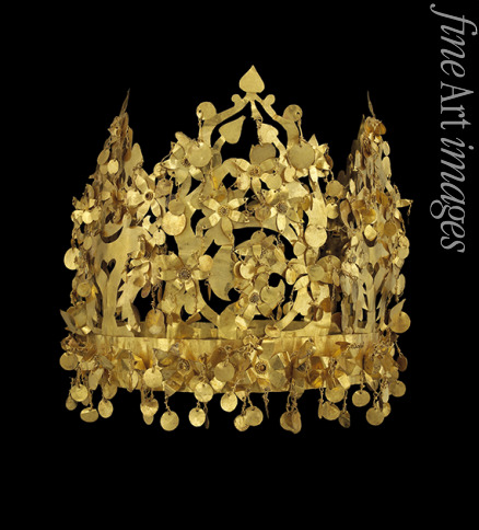 Bactrian gold - Gold crown from Tillya Tepe