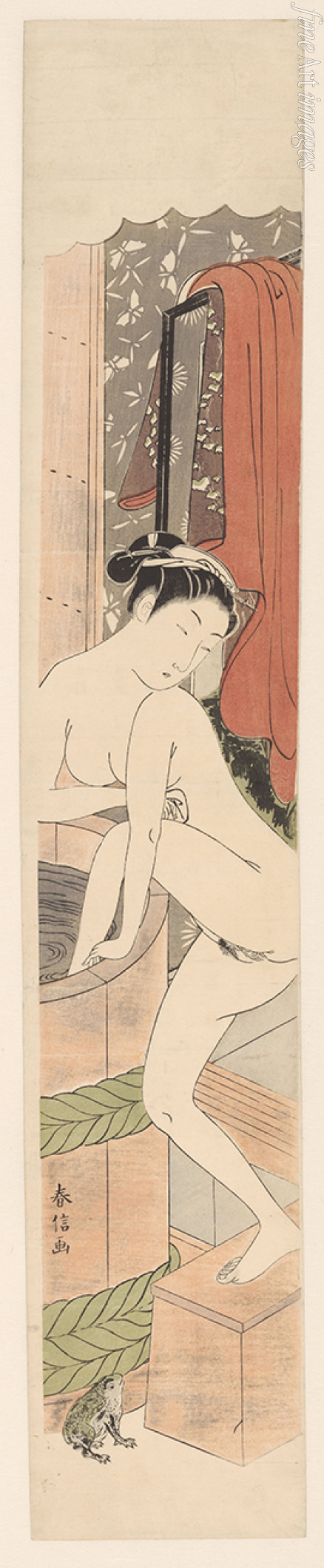 Harunobu Suzuki - A Woman bathing