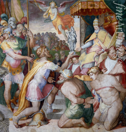 Samacchini Orazio - Kaiser Otto I. bringt den Kirchenschatz an Papst Johannes XII. zurück