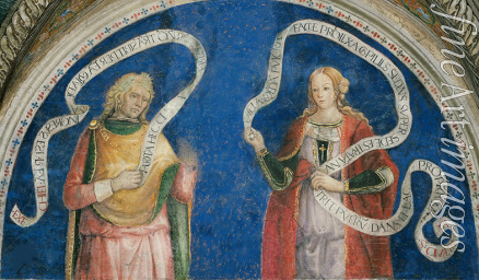 Pinturicchio Bernardino Werkstatt von - Der Prophet Ezechiel und die Cimmerische Sibylle