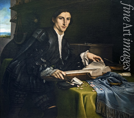 Lotto Lorenzo - Porträt eines jungen Edelmannes in seiner Studie