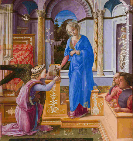 Lippi Fra Filippo - The Annunciation with two Kneeling Donors