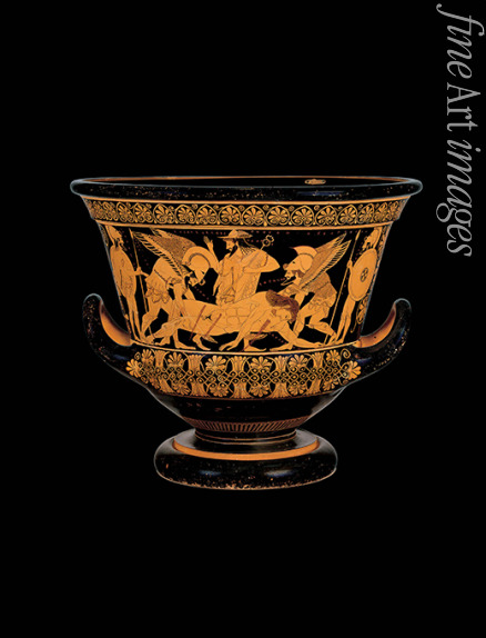Euphronios Attic vase painter - The Euphronios Krater (Sarpedon krater). Sarpedon's body carried by Hypnos and Thanatos