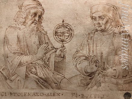 Raphael (Raffaello Sanzio da Urbino) - Claudius Ptolemy and Boethius