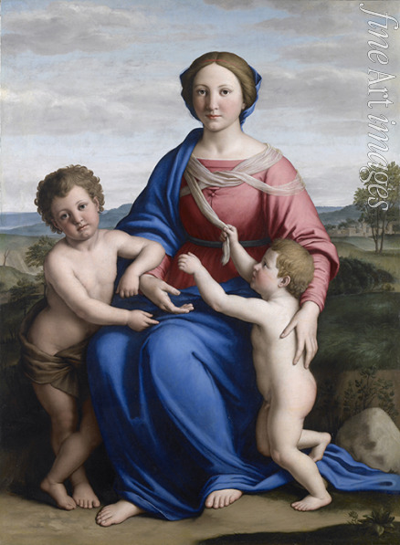 Sassoferrato (Salvi) Giovanni Battista - The Virgin and Christ Child with Saint John the Baptist as a Boy  