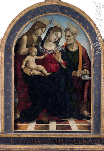 Signorelli Luca - Madonna und Kind mit Johannes dem Täufer und Johannes dem Evangelisten