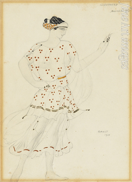 Bakst Léon - Bacchante. Costume design for the ballet Cleopatra by A. Arensky