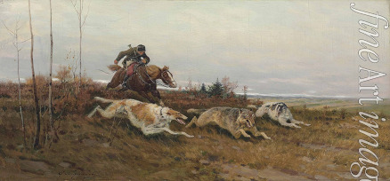 Tichmenev Evgeny Alexandrovich - Wolf hunting with borzois 