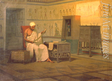 Bakalowicz Stepan Vladislavovich - Egyptian Priest Reading a Papyrus Roll