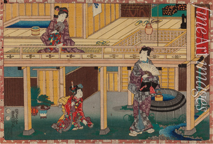 Kunisada (Toyokuni III.) Utagawa - Aus der Serie Sono sugata yukari no utsushi-e (Wahre Abbilder von der Gestalt des strahlenden Prinzen) 