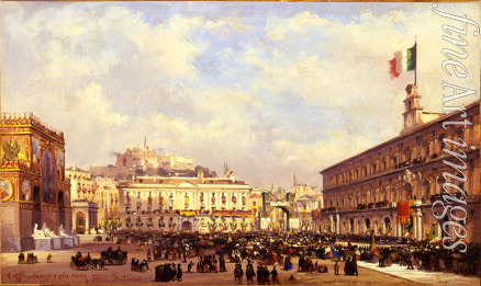 Caffi Ippolito - Arrival of Vittorio Emanuele II in Naples