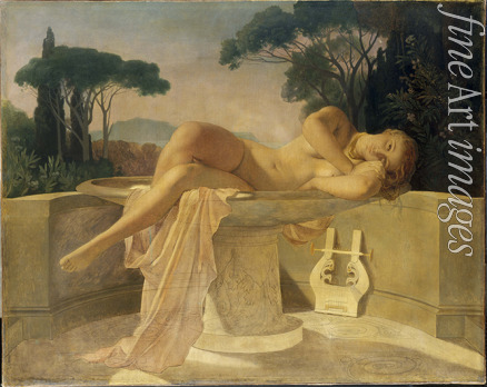 Delaroche Paul Hippolyte - Junges Mädchen am pompejanischen Brunnen