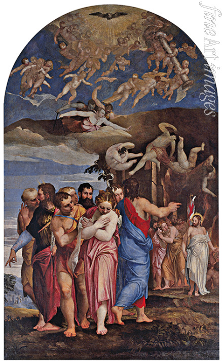 Ponchini Giovanni Battista - Abstieg Christi in die Unterwelt und die Befreiung der Seelen aus dem Fegefeuer