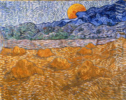 Gogh Vincent van - Landschaft mit Garben und steigenden Mond