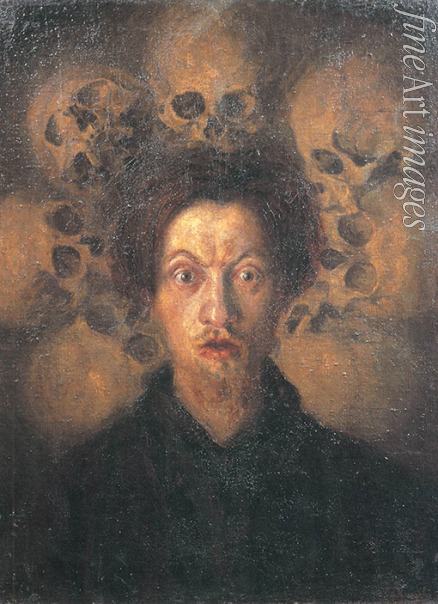Russolo Luigi - Self-portrait with skulls (Autoritratto con teschi)