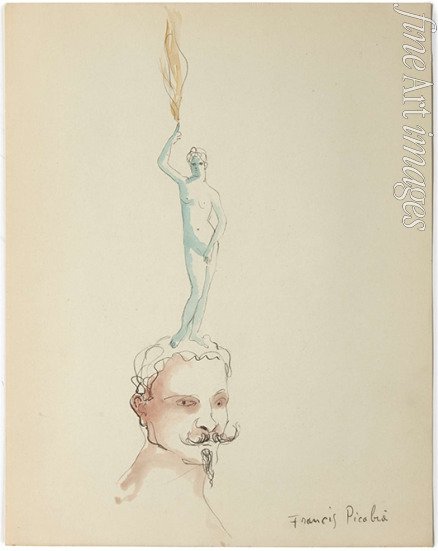 Picabia Francis - Self-Portrait. Exposition Francis Picabia, Cannes, Cercle nautique