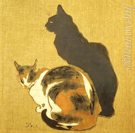 Steinlen Théophile Alexandre - Two cats