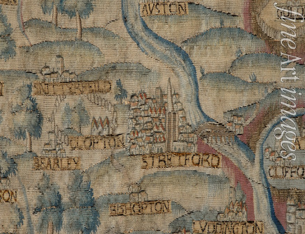 Sheldon Ralph - The Sheldon Tapestry: Map of Warwickshire, Detail: Stratford