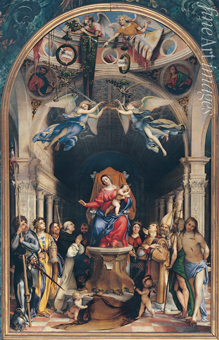 Lotto Lorenzo - Madonna und Kind auf dem Thron mit den Heiligen 