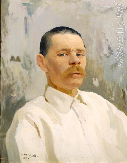 Shlein Nikolai Pavlovich - Portrait of the author Maxim Gorky (1868-1939)