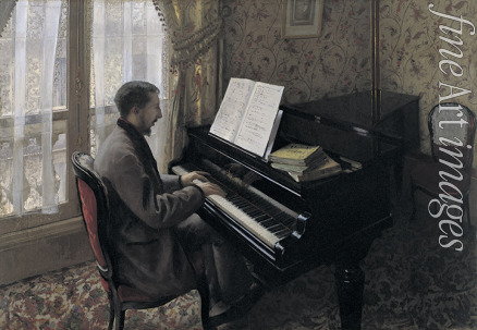 Caillebotte Gustave - Young Man Playing the Piano (Martial Caillebotte)