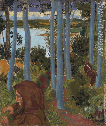 Denis Maurice - Der Mann mit Kapuze in einer Landschaft