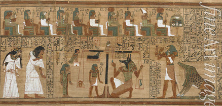 Altägyptische Kunst - Das Totengericht aus dem Totenbuch des Schreibers Ani