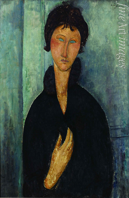 Modigliani Amedeo - Woman with blue eyes Augen (Femme aux yeux bleus)