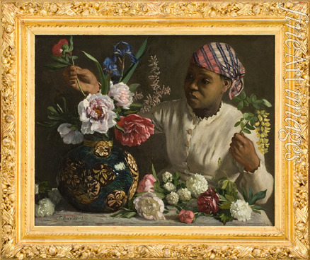 Bazille Frédéric - The negress with peonies